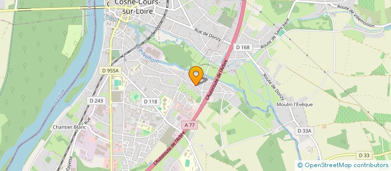 localisation de l'entreprise COMITE DEPART OMNISPORT DE LA NIEVRE à COSNE-COURS-SUR-LOIRE