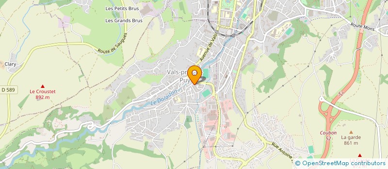 localisation de l'entreprise COMITE DEPART PREVENTION KINESITHERAPIE HTE LOIRE à VALS-PRES-LE-PUY