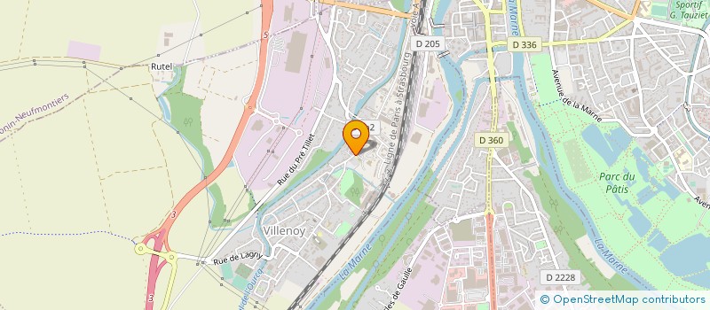 localisation de l'entreprise COMITE DEPART SEINE & MARNE SPORT ENTREPRISE  VILLENOY