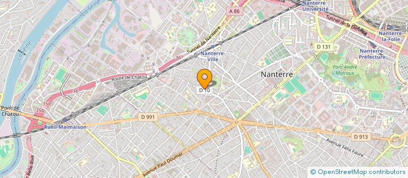 localisation de l'entreprise COMITE DEPART SPORT ADAPTE HAUTS SEINE à NANTERRE