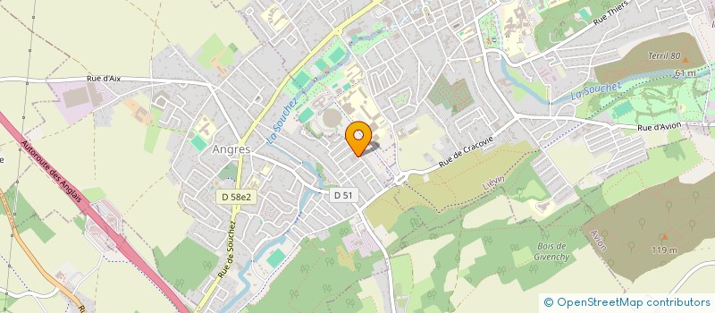 localisation de l'entreprise COMITE DEPART SPORT ADAPTE PAS DE CALAIS à ANGRES