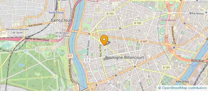 localisation de l'entreprise COMITE DEPART SPORT DE GLACE HAUTS SEINE à BOULOGNE-BILLANCOURT