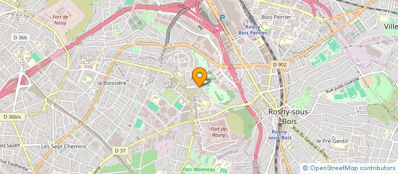 localisation de l'entreprise COMITE DEPART TAEKWONDO SEINE ST DENIS à ROSNY-SOUS-BOIS