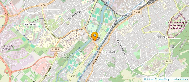 localisation de l'entreprise COMITE DEPART TENNIS HT RHIN  BRUNSTATT-DIDENHEIM