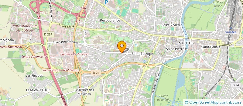 localisation de l'entreprise COMITE DEPART TOURISME EQUESTRE DE 17  SAINTES