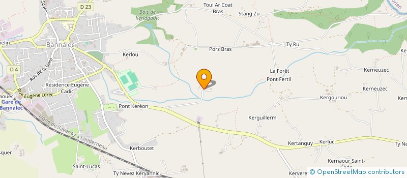 localisation de l'entreprise COMITE DEPART TOURISME EQUESTRE FINISTER  SAINT-YVI