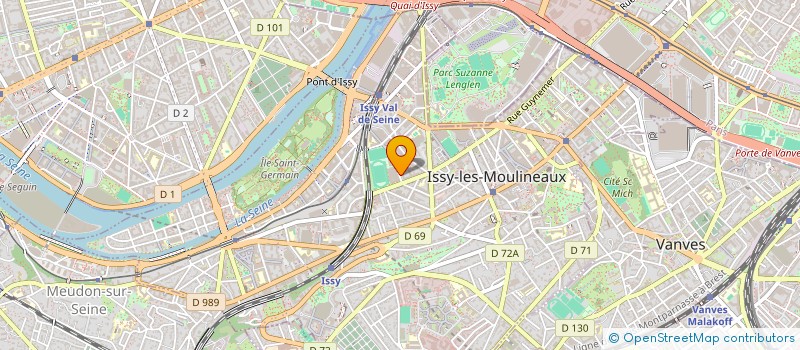 localisation de l'entreprise COMITE DEPART TRIATHLON HAUTS DE SEINE à ISSY-LES-MOULINEAUX