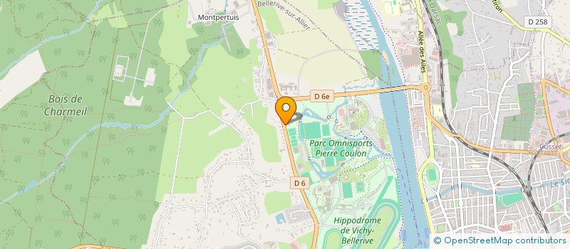 localisation de l'entreprise COMITE DEPARTEM.DE RUGBY DE L ALLIER  BELLERIVE-SUR-ALLIER