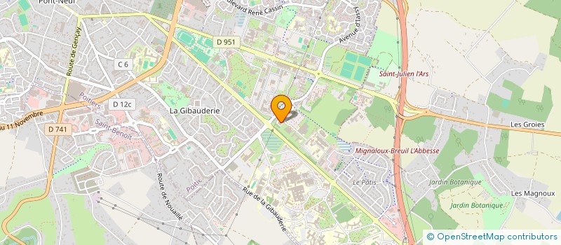 localisation de l'entreprise COMITE DEPARTEM GYMNASTIQUE VOLONTAIRE à POITIERS