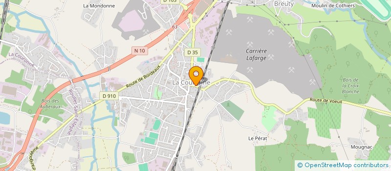 localisation de l'entreprise COMITE DEPARTEMENT CHARENTE VOLLEY BALL à LA COURONNE