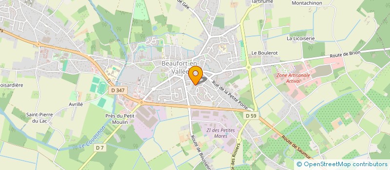 localisation de l'entreprise COMITE DEPARTEMENT DEVELOPPE LEGUMIER à BEAUFORT-EN-ANJOU