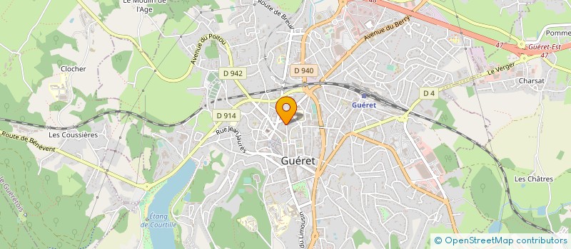 localisation de l'entreprise COMITE DEPARTEMENT UFOLEP CREUSE à GUERET