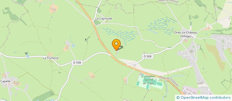 localisation de l'entreprise COMITE DEPARTEMENTAL 12 DE TIR A L'ARC  ONET LE CHATEAU