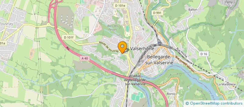 localisation de l'entreprise COMITE DEPARTEMENTAL AERONAUTIQUE DE L'AIN à VALSERHONE