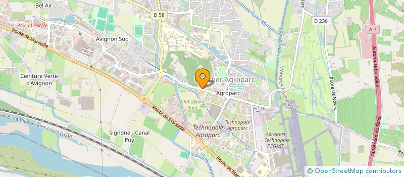 localisation de l'entreprise COMITE DEPARTEMENTAL AERONAUTIQUE DU VAUCLUSE  AVIGNON