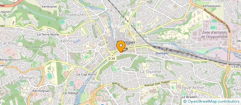 localisation de l'entreprise COMITE DEPARTEMENTAL AIDE LOGEMENT CODAL à QUIMPER