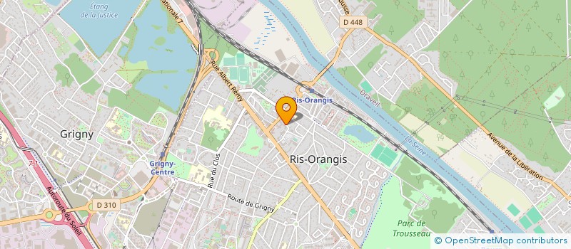 localisation de l'entreprise COMITE DEPARTEMENTAL ATHLETISME ESSONNE  RIS-ORANGIS