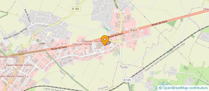 localisation de l'entreprise COMITE DEPARTEMENTAL BOWLING ET SPORT DE QUILLES DES DEUX SEVRES  CHAURAY