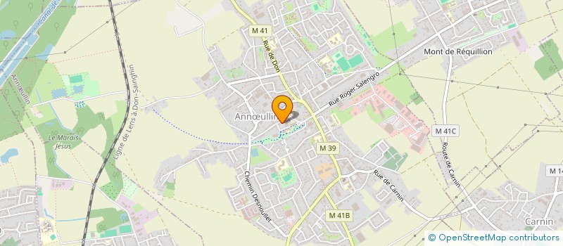 localisation de l'entreprise COMITE DEPARTEMENTAL BOWLING ET SPORT DE QUILLES DU DEPARTEMENT DU NORD  CARNIN