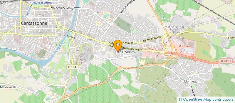 localisation de l'entreprise COMITE DEPARTEMENTAL CANOE KAYAK AUDE  CARCASSONNE