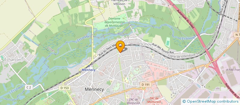 localisation de l'entreprise COMITE DEPARTEMENTAL CANOE-KAYAK ESSONNE  MENNECY