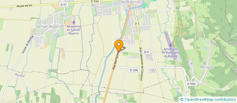 localisation de l'entreprise COMITE DEPARTEMENTAL D AEROMODELISME DES HAUTES PYRENEES CDAM 65  RABASTENS-DE-BIGORRE