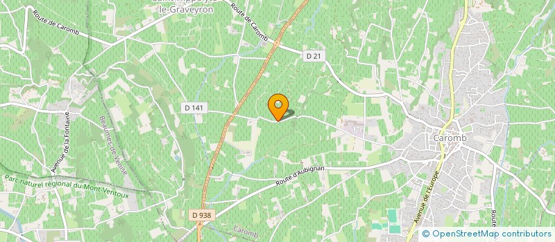 localisation de l'entreprise COMITE DEPARTEMENTAL D'AIKIDO DU VAUCLUSE  CAROMB