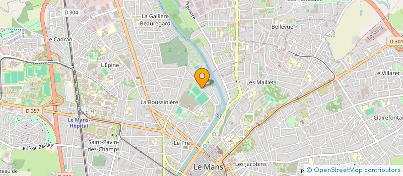 localisation de l'entreprise COMITE DEPARTEMENTAL D'AVIRON DE LA SARTHE  LE MANS