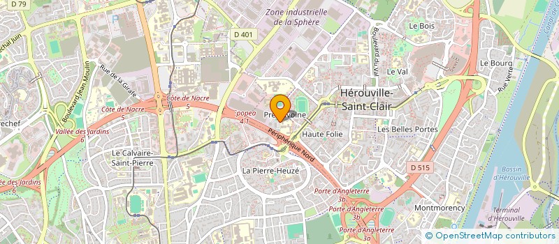 localisation de l'entreprise COMITE DEPARTEMENTAL D'AVIRON DU CALVADOS  HEROUVILLE-SAINT-CLAIR