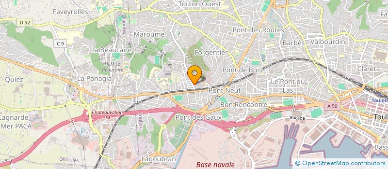 localisation de l'entreprise COMITE DEPARTEMENTAL D ENSEIGNEMENT ET DE DEVELOPPEMENT DU SECOURISME DU VAR  TOULON