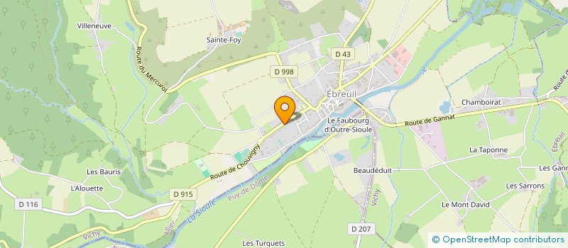 localisation de l'entreprise COMITE DEPARTEMENTAL D EQUITATION ALLIER à EBREUIL