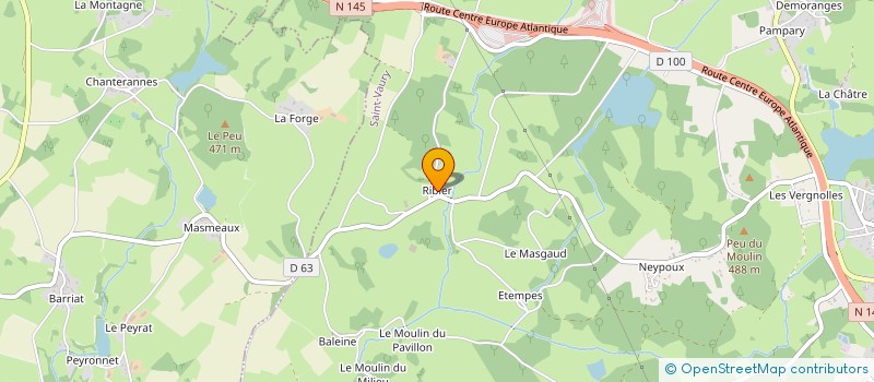 localisation de l'entreprise COMITE DEPARTEMENTAL D'EQUITATION DE LA CREUSE  SAINT-VAURY