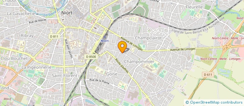 localisation de l'entreprise COMITE DEPARTEMENTAL D EQUITATION DES DEUX SEVRES  BRESSUIRE