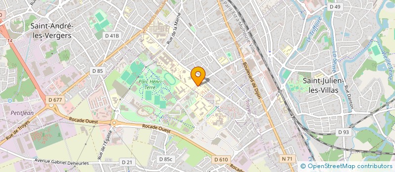 localisation de l'entreprise COMITE DEPARTEMENTAL D'ESCRIME DE L'AUBE à TROYES