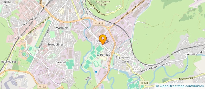 localisation de l'entreprise COMITE DEPARTEMENTAL D'ETUDES ET DE SPORTS SOUS-MARINS DU CANTAL à AURILLAC