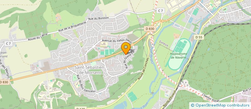 localisation de l'entreprise COMITE DEPARTEMENTAL DANSE DE L'EURE  SAINT-SEBASTIEN-DE-MORSENT