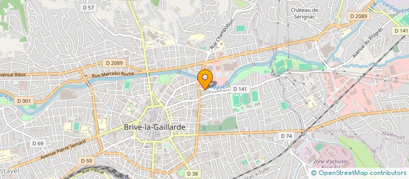 localisation de l'entreprise COMITE DEPARTEMENTAL DE BADMINTON DE LA CORREZE (CODEP 19)  BRIVE-LA-GAILLARDE