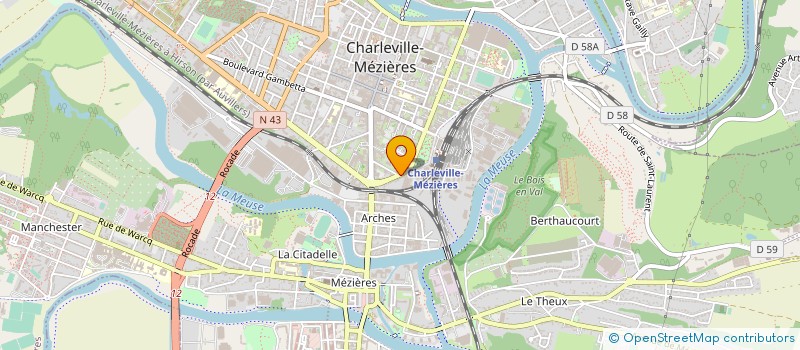 localisation de l'entreprise COMITE DEPARTEMENTAL DE BASKET-BALL  CHARLEVILLE-MEZIERES