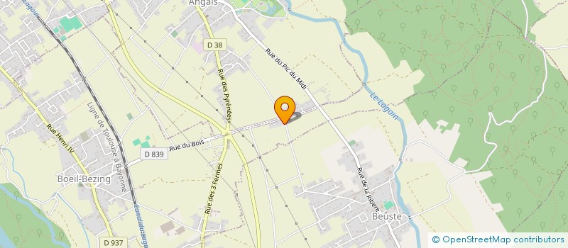 localisation de l'entreprise COMITE DEPARTEMENTAL DE BILLARD DES PYRENEES ATLANTIQUES  BOEIL-BEZING