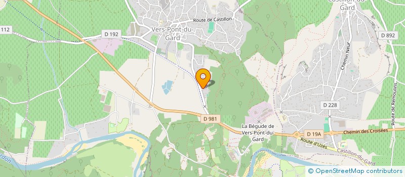 localisation de l'entreprise COMITE DEPARTEMENTAL DE BOWLING DU GARD  VERS-PONT-DU-GARD