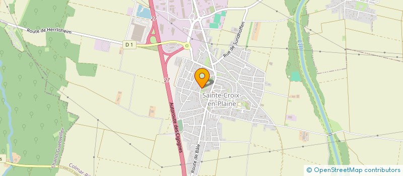 localisation de l'entreprise COMITE DEPARTEMENTAL DE BOWLING ET DE SPORT DE QUILLES DU HAUT-RHIN  SAINTE-CROIX-EN-PLAINE