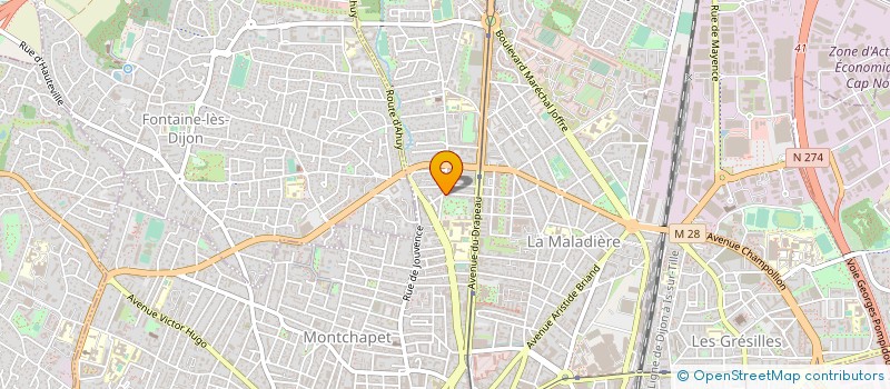 localisation de l'entreprise COMITE DEPARTEMENTAL DE BOXE ANGLAISE 21  DIJON