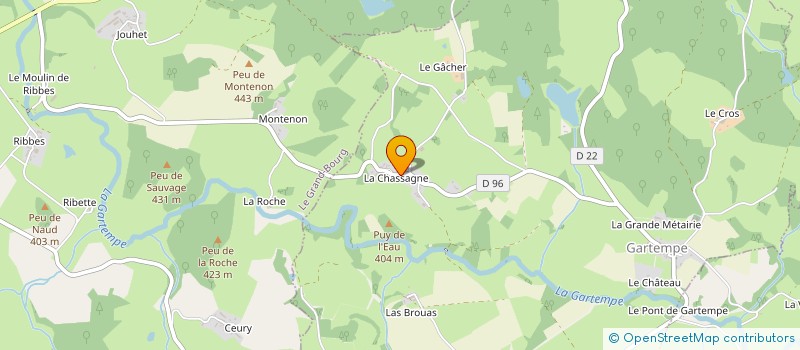 localisation de l'entreprise COMITE DEPARTEMENTAL DE CANOE-KAYAK DE LA CREUSE à AUBUSSON