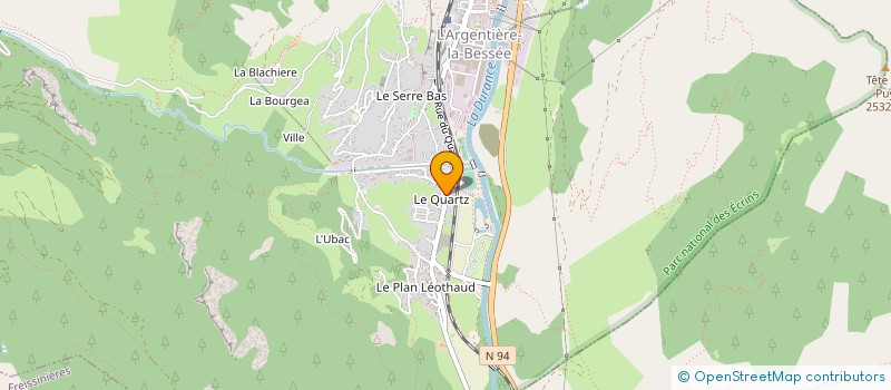 localisation de l'entreprise COMITE DEPARTEMENTAL DE CANOE-KAYAK ET SPORTS DE PAGAIE DES HAUTES ALPES  L'ARGENTIERE-LA-BESSEE