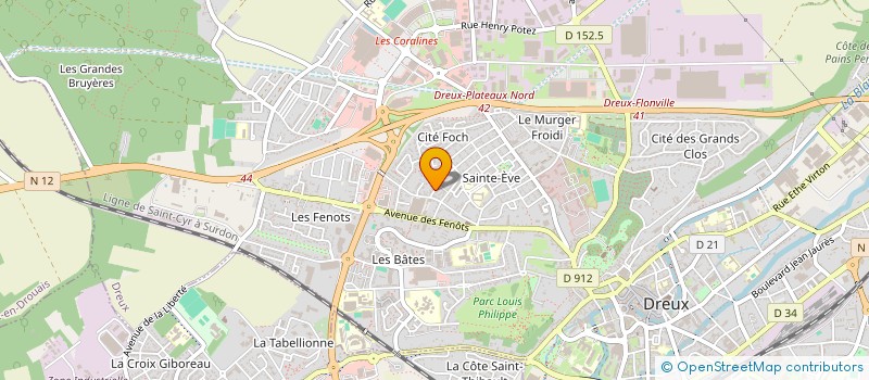 localisation de l'entreprise COMITE DEPARTEMENTAL DE COURSE D'ORIENTATION D'EURE ET LOIR à DREUX