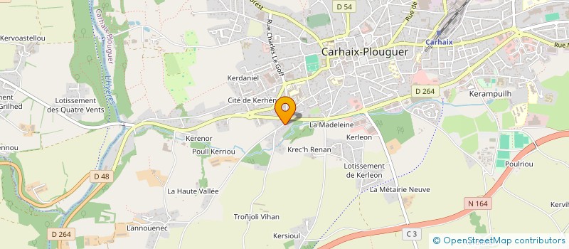 localisation de l'entreprise COMITE DEPARTEMENTAL DE COURSE D'ORIENTATION DU FINISTERE à CARHAIX-PLOUGUER