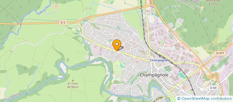 localisation de l'entreprise COMITE DEPARTEMENTAL DE COURSE D'ORIENTATION DU JURA  CHAMPAGNOLE