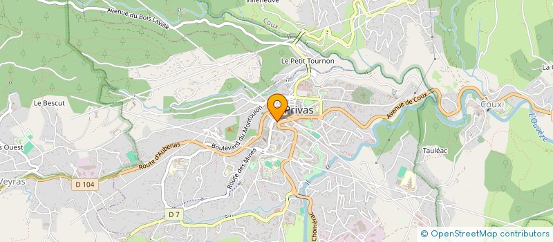 localisation de l'entreprise COMITE DEPARTEMENTAL DE DANSE DE L ARDECHE à PRIVAS