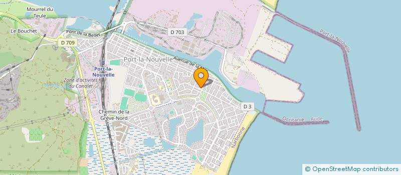 localisation de l'entreprise COMITE DEPARTEMENTAL DE DANSE DE L'AUDE  PORT-LA-NOUVELLE