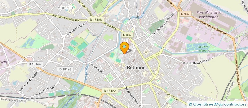 localisation de l'entreprise COMITE DEPARTEMENTAL DE DANSE DU PDC à BETHUNE